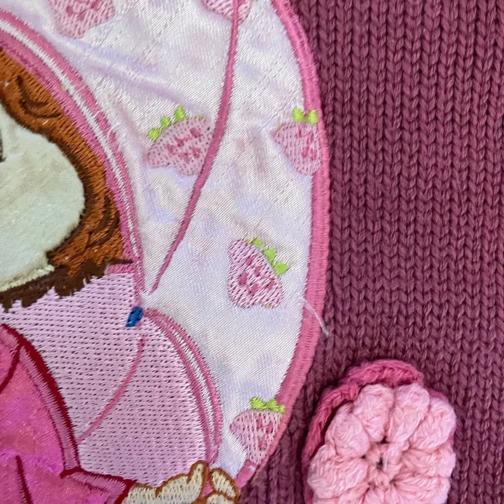 2007 Y2K Strawberry Shortcake Sweet Shower Umbrella Sweater with built in belt